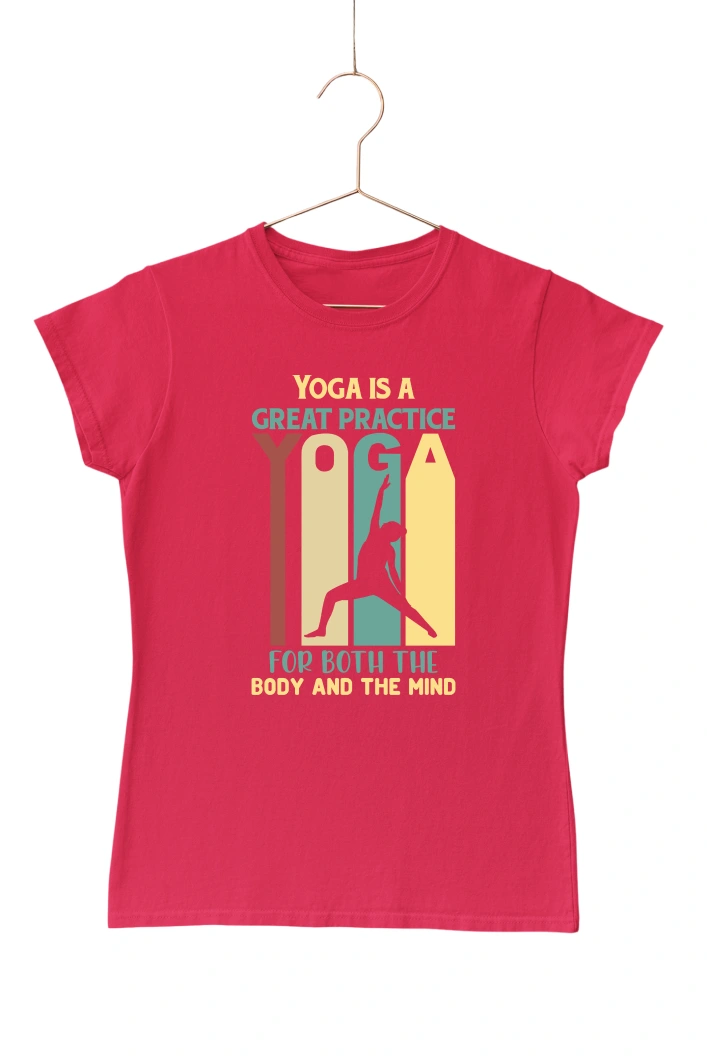 Yoga is a Great Practice for Both the Body and the Mind Ver.2 Women's Tshirt (Red, S)