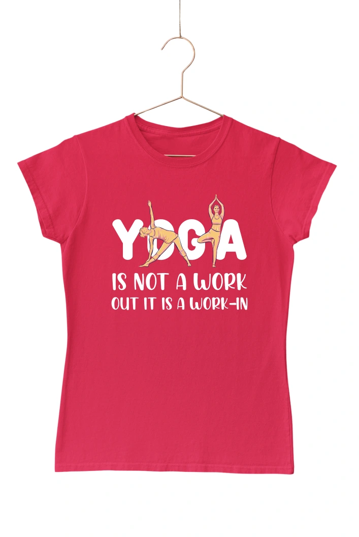 Yoga is Not a Work Out Women's Tshirt (Red, S)