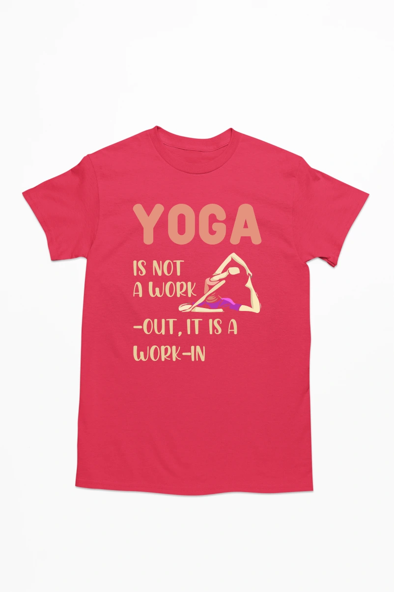 Yoga is Not a Workout It is a Workin Men's Tshirt (Red, S)