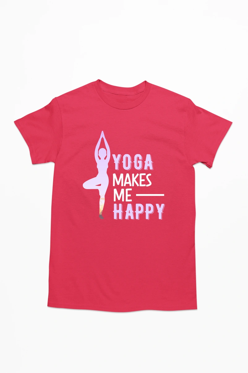 Yoga Makes Me Happy Ver.2 Men's Tshirt