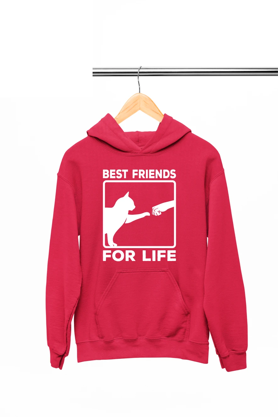 Best Friends For Life Hoodie (Red, S)