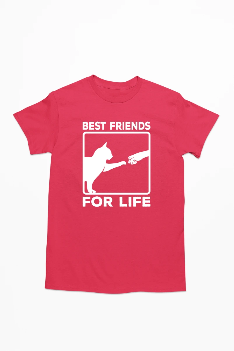 Best Friends For Life Men's Tshirt (Red, S)