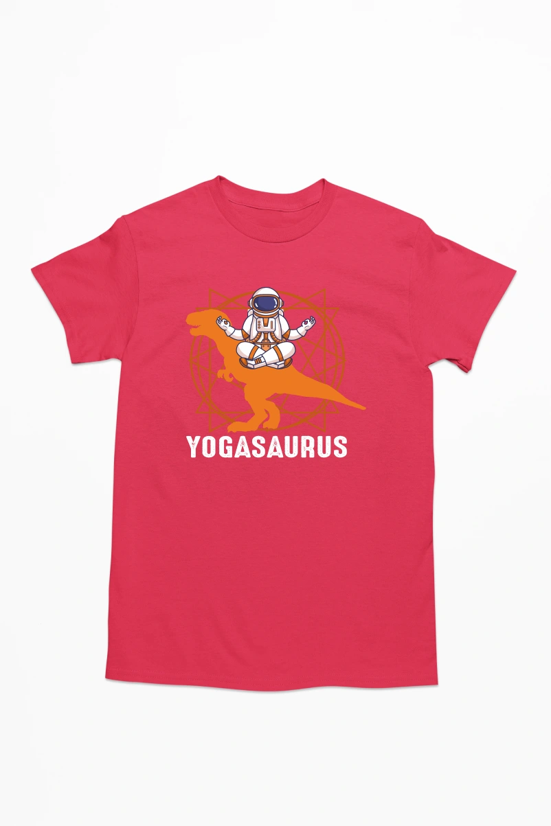 Yogasaurus Men's Tshirt (Red, S)