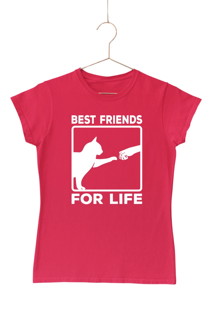 Best Friends For Life Women's Tshirt (Red, S)