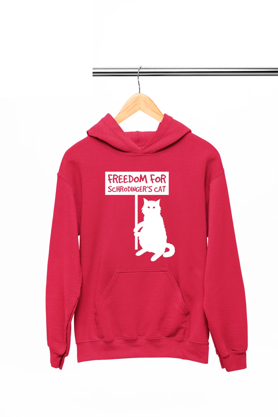 Freedom From Schrodinger's Cat Hoodie (Red, S)