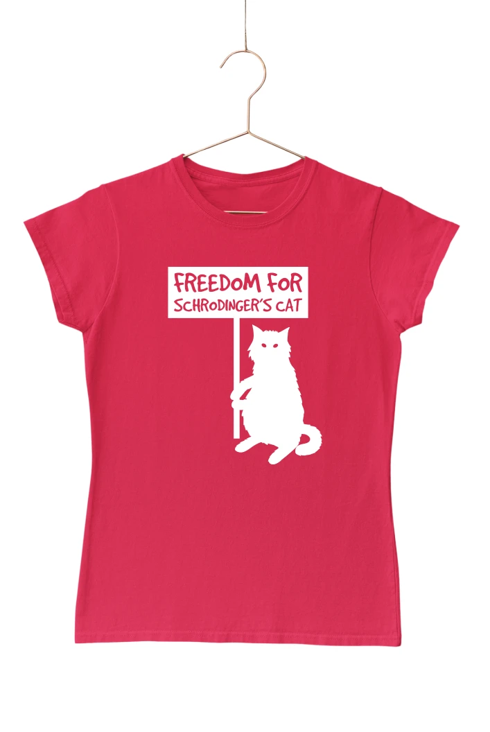 Freedom From Schrodinger's Cat Women's Tshirt (Red, S)
