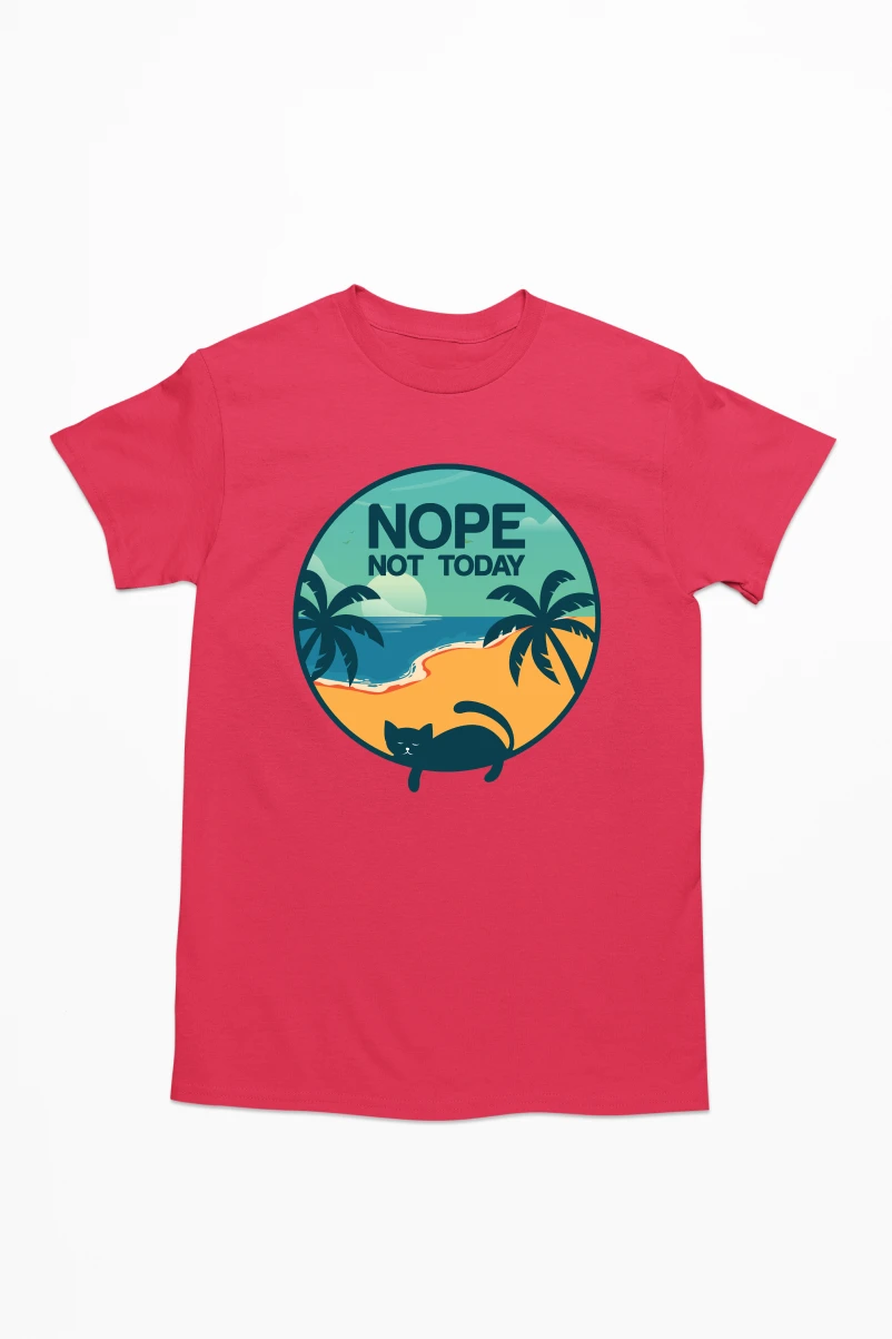 Nope Not Today Men's Tshirt (Red, S)