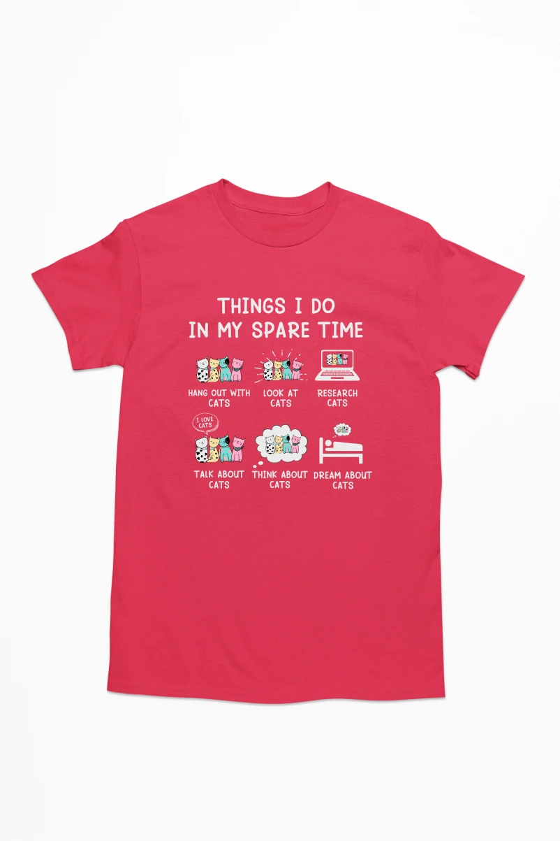 Things I Do In My Spare Time Men's Tshirt (Red, S)
