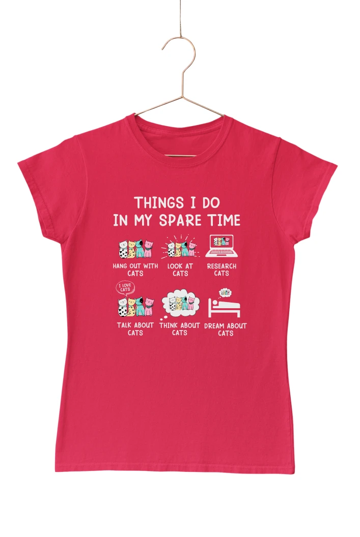 Things I Do In My Spare Time Women's Tshirt (Red, S)