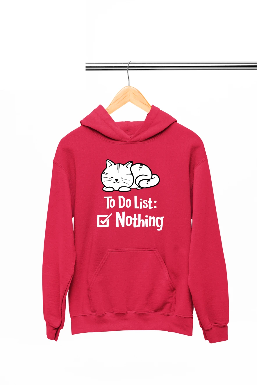 To Do List Nothing Hoodie (Red, S)