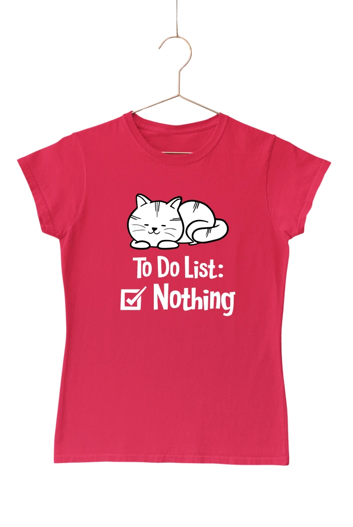 To Do List Nothing Women's Tshirt (Red, S)