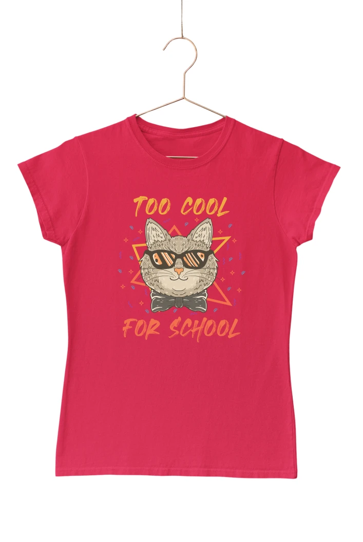 Too Cool for School Women's Tshirt (Red, S)