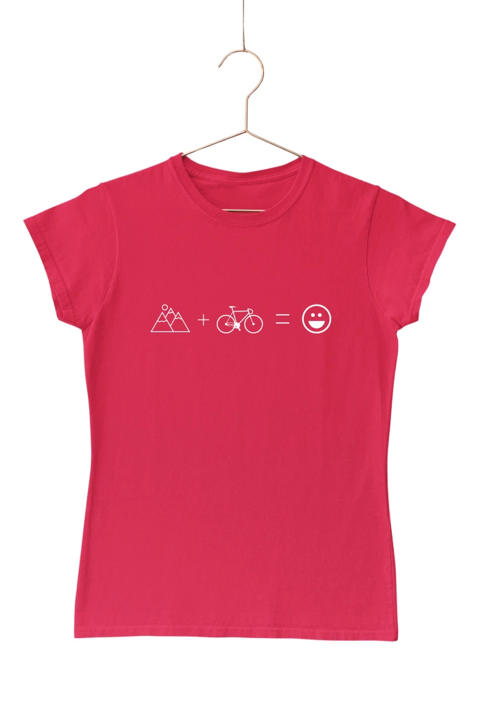 Cycling Happiness Formula Women's Tshirt (Red, S)
