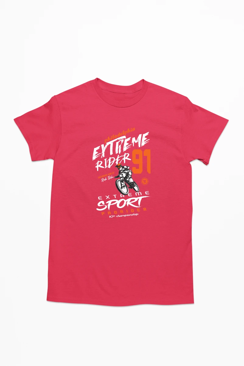 Extreme Sport Prorider Men's Tshirt (Red, S)