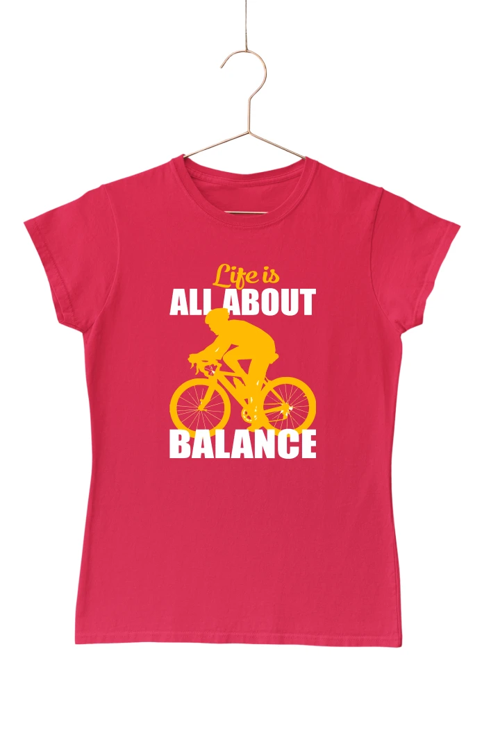 Life Is All About Balance Women's Tshirt (Red, S)