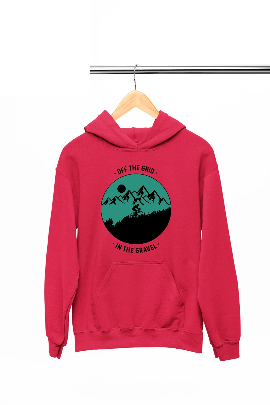 Off the Grid In the Gravel Hoodie (Red, S)