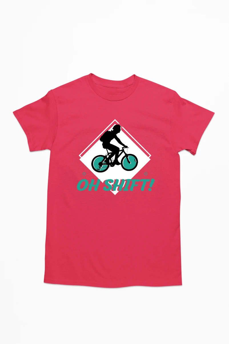 Oh Shift! Men's Tshirt (Red, S)