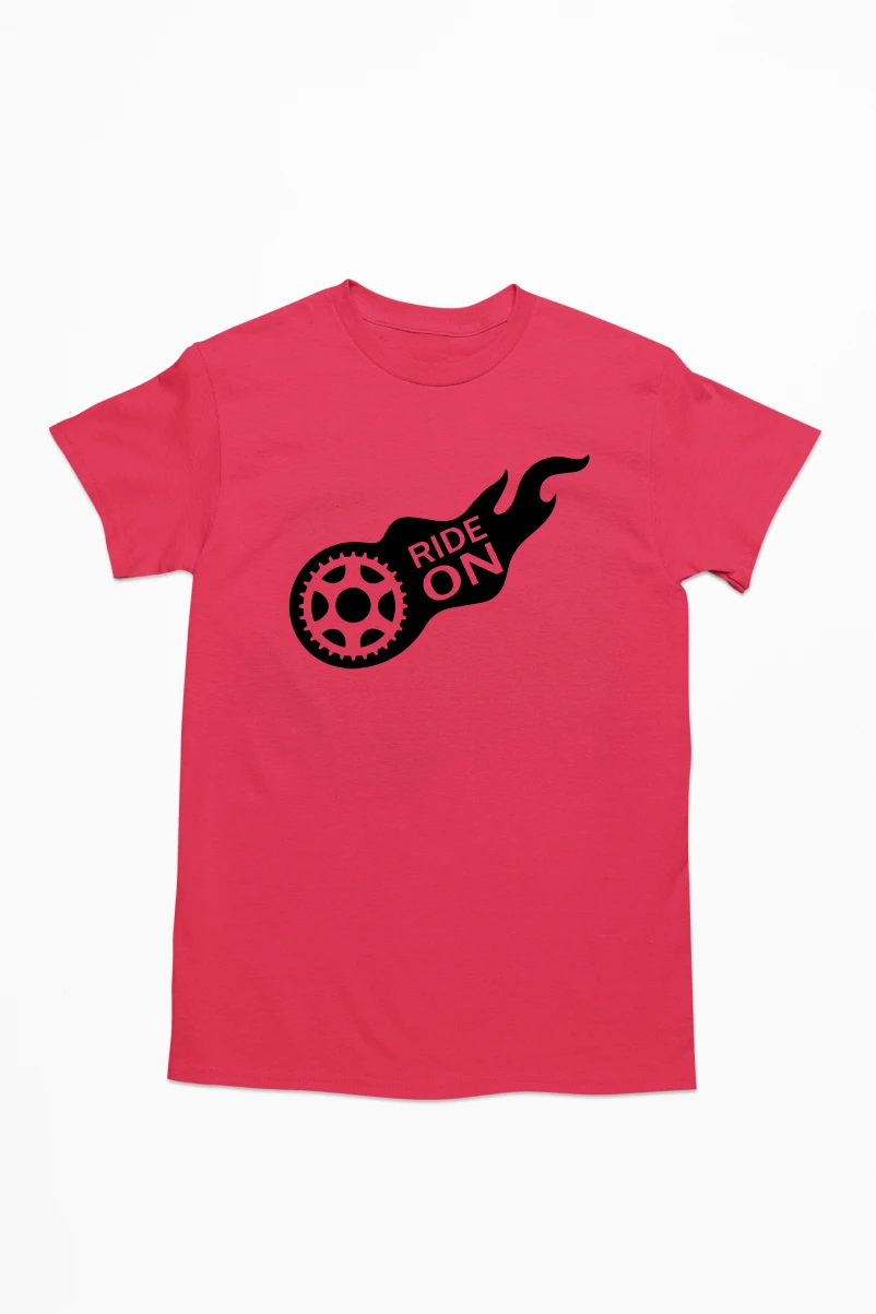 Ride On Men's Tshirt (Red, S)