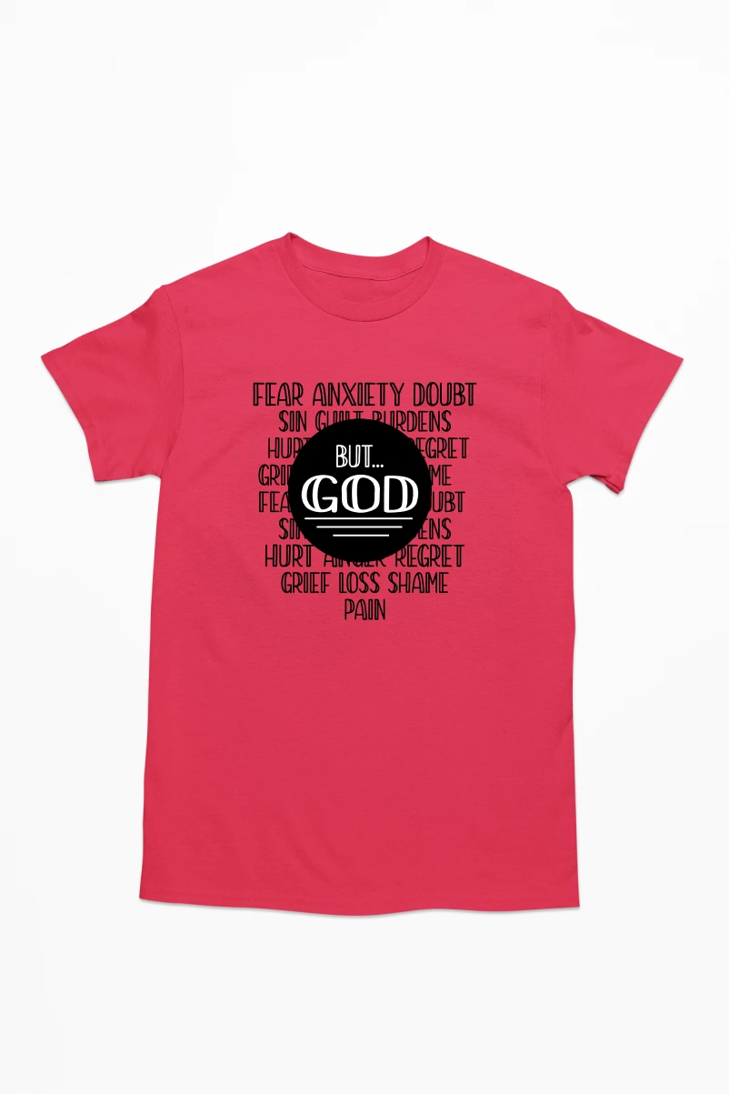 But God Men's Tshirt (Red, S)