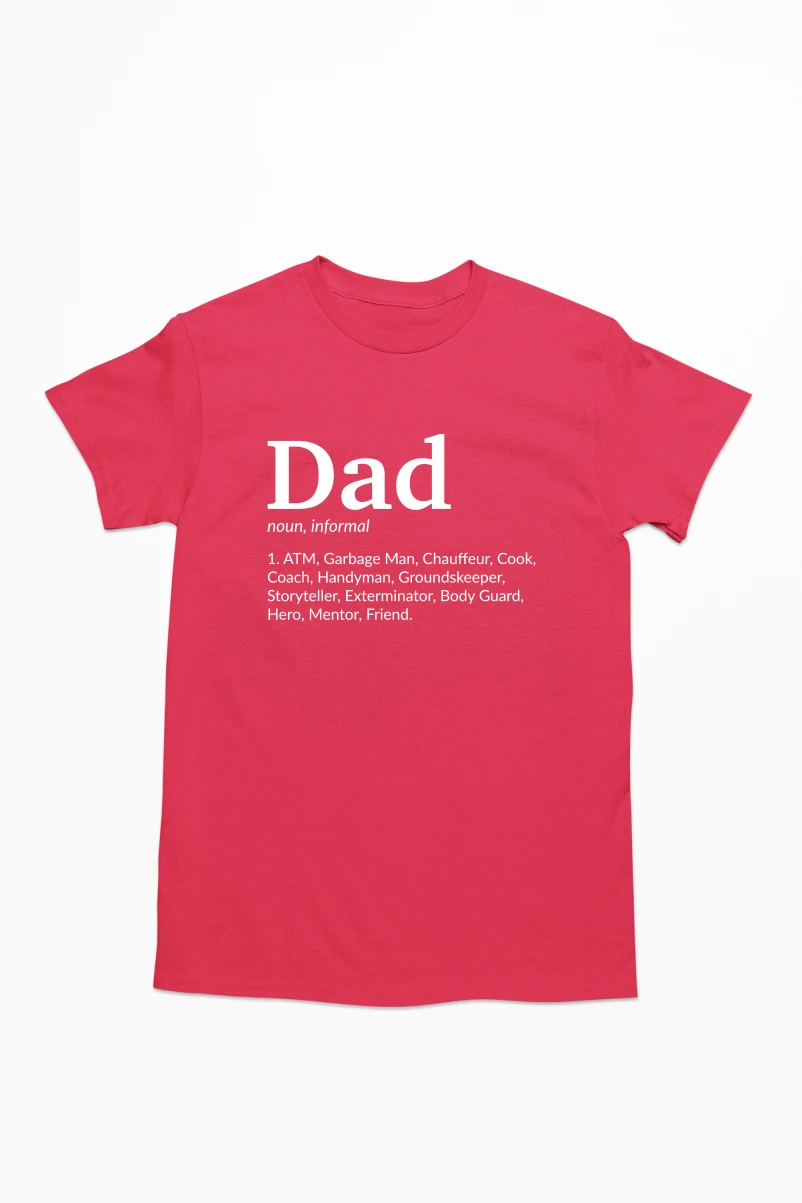 Definition of a Dad Men's Tshirt (Red, S)