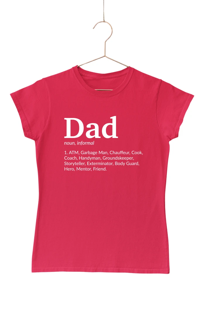 Definition of a Dad Women's Tshirt (Red, S)