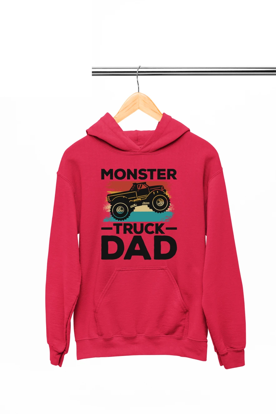 Monster Truck Dad Hoodie (Red, S)