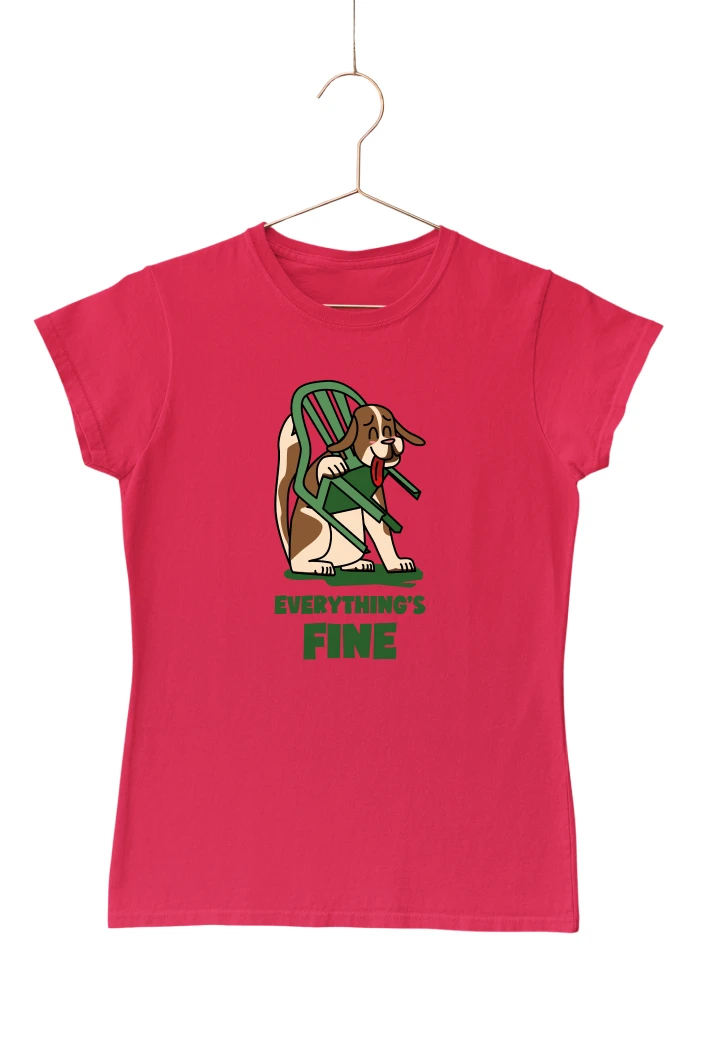 Everything's Fine Women's Tshirt (Red, S)