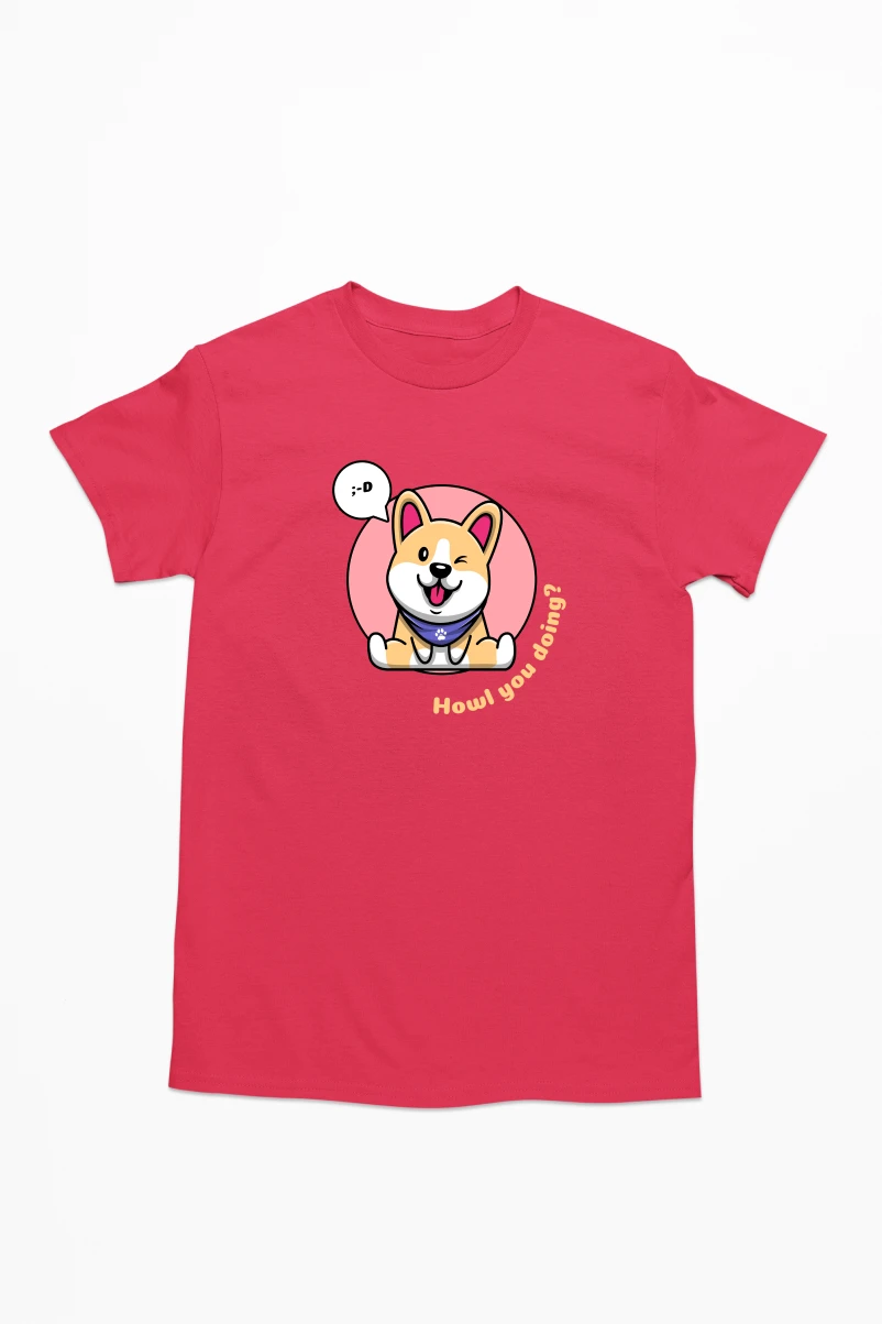 Howl You Doing Men's Tshirt (Red, S)