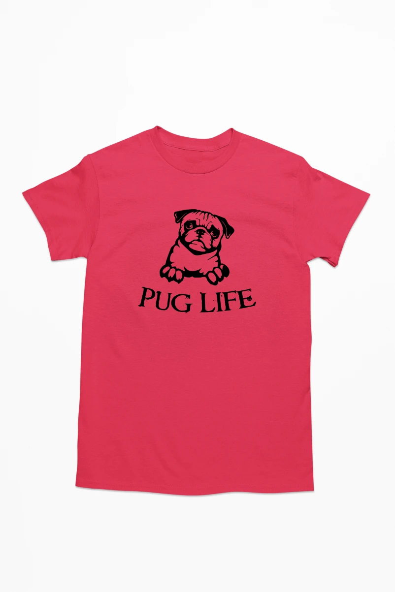 Pug Life Men's Tshirt (Red, S)