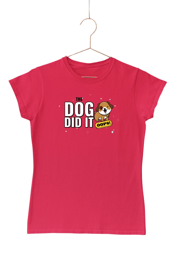 The Dog Did It Women's Tshirt (Red, S)