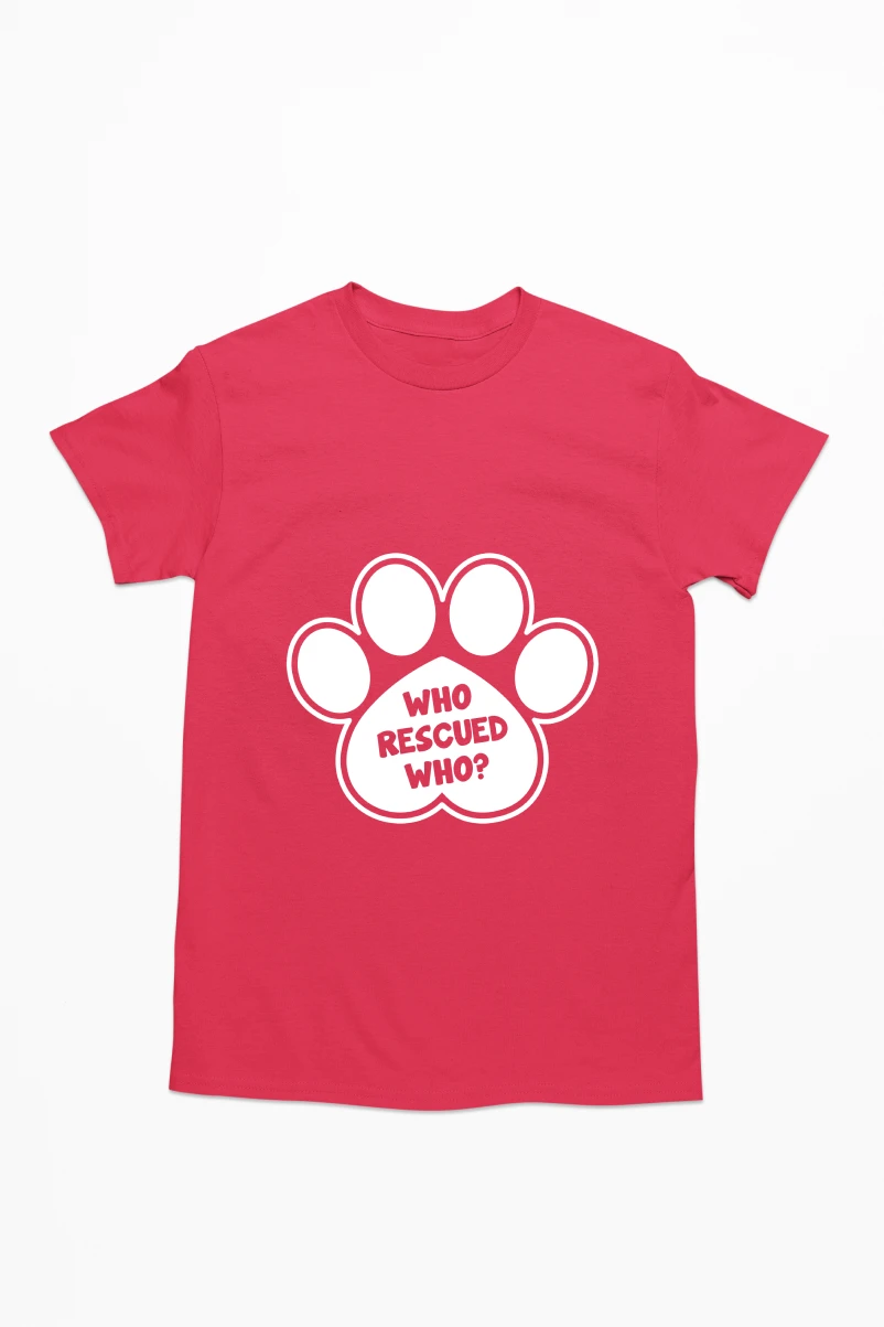 Who Rescue Who Men's Tshirt (Red, S)