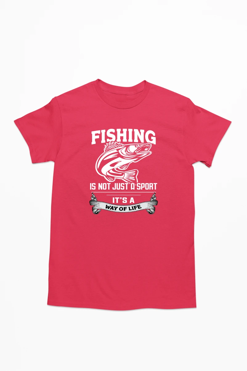 Fishing Is Not Just a Sport Men's Tshirt (Red, S)