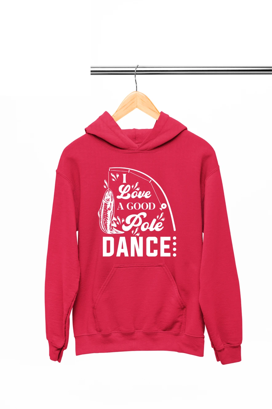 I Love a Good Pole Dance Hoodie (Red, S)