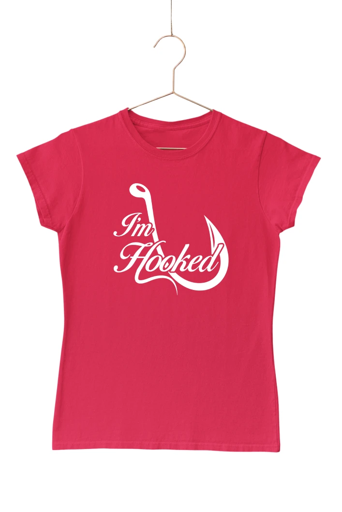 I'm Hooked Women's Tshirt (Red, S)