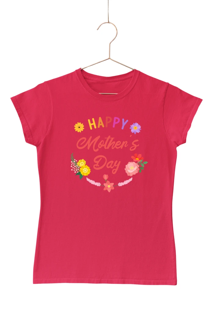 Happy Mother's Day Women's Tshirt (Red, S)