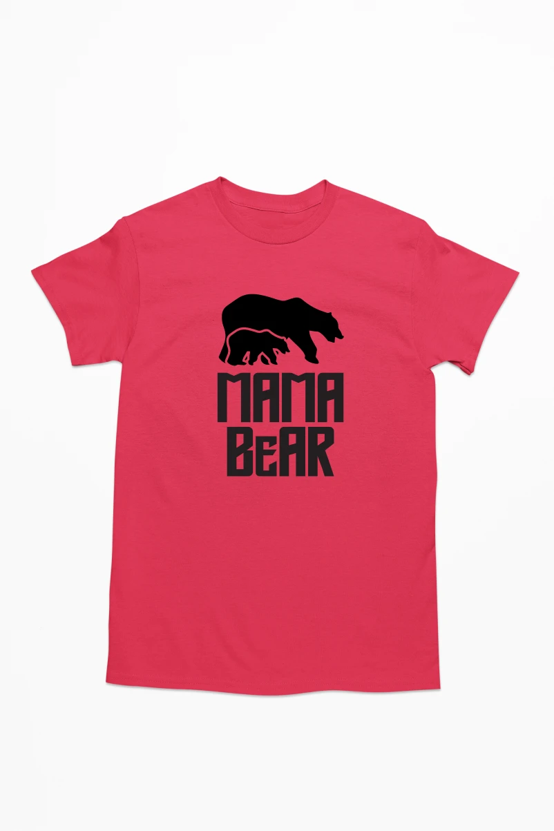 Mama Bear v2 Men's Tshirt (Red, S)