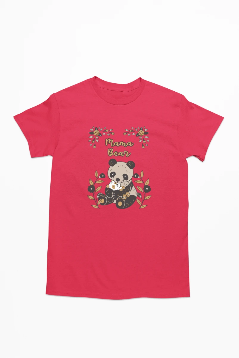 Mama Bear Men's Tshirt (Red, S)