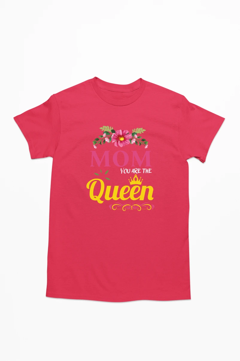 Mom You are the Queen Men's Tshirt (Red, S)