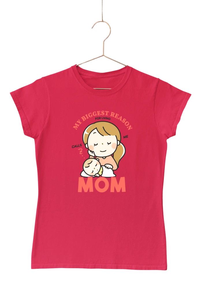 My Biggest Reason for Living Calls Me Mom Women's Tshirt