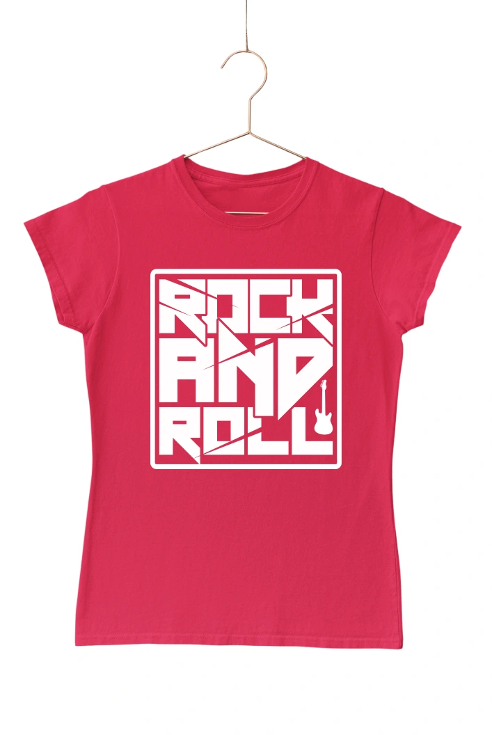 Rock And Roll Women's Tshirt (Red, S)