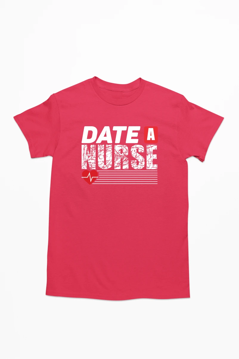 Date a Nurse Men's Tshirt (Red, S)