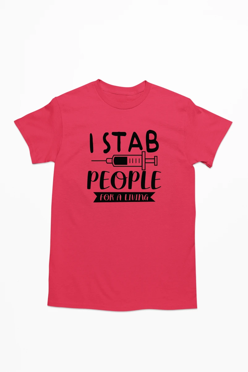 I Stab People for a Living Men's Tshirt (Red, S)
