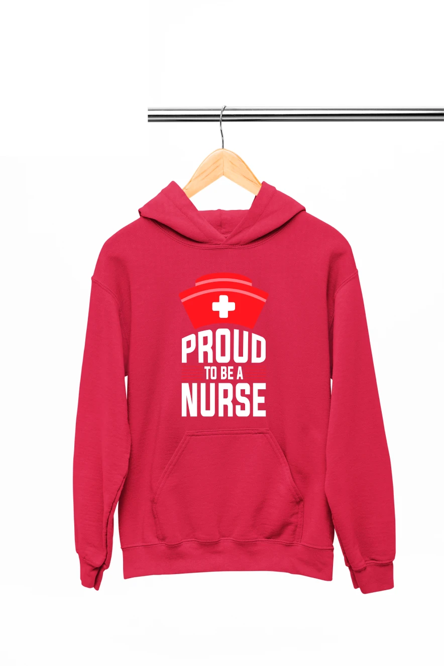Proud To Be a Nurse Hoodie (Red, S)