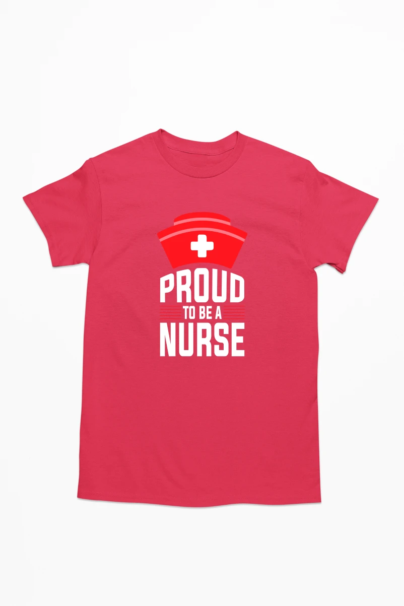 Proud To Be a Nurse Men's Tshirt (Red, S)