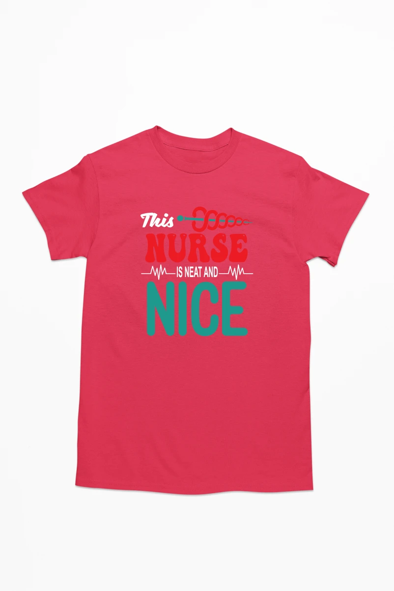 This Nurse Is Neat and Nice Men's Tshirt (Red, S)