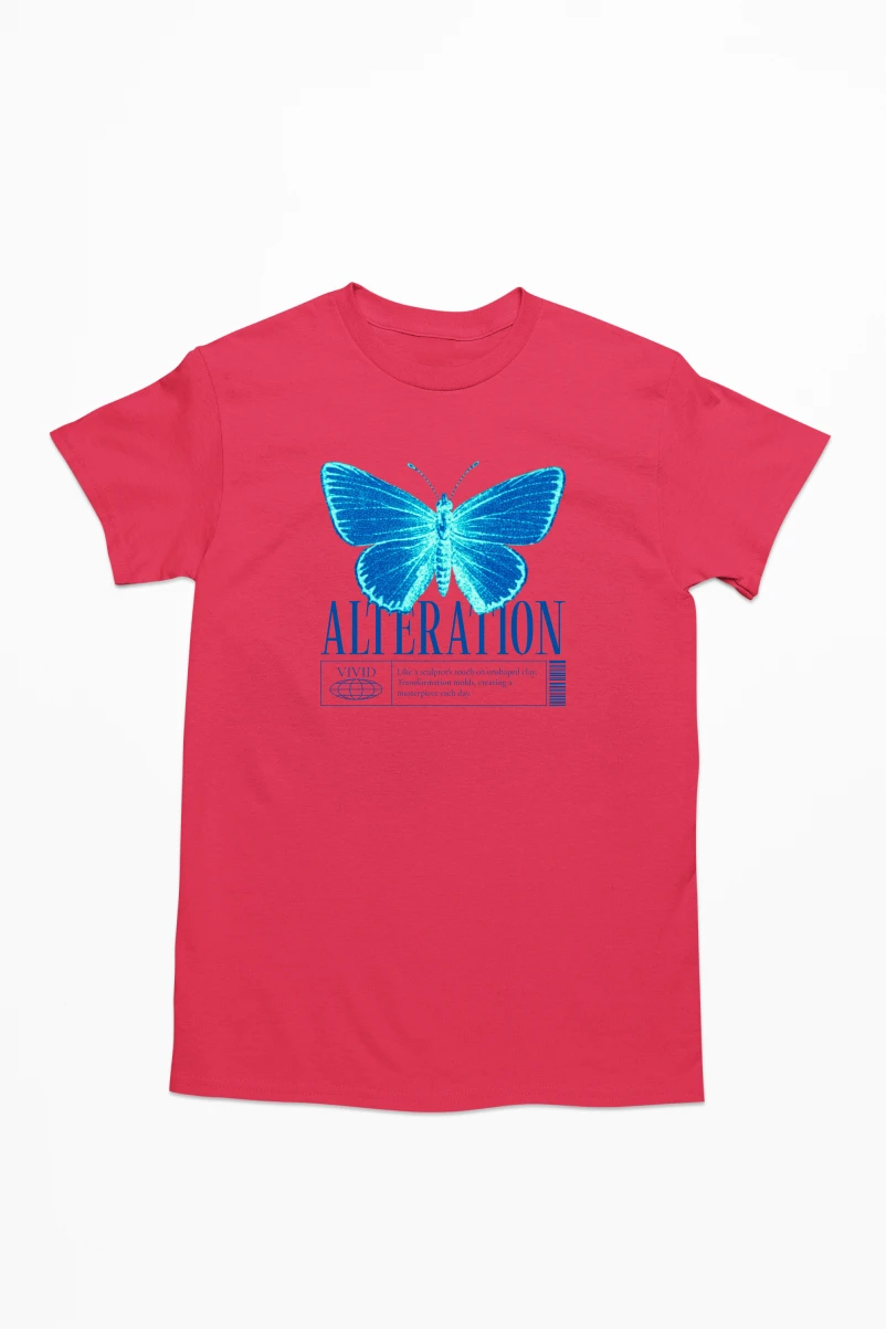 Alteration Men's Tshirt (Red, S)