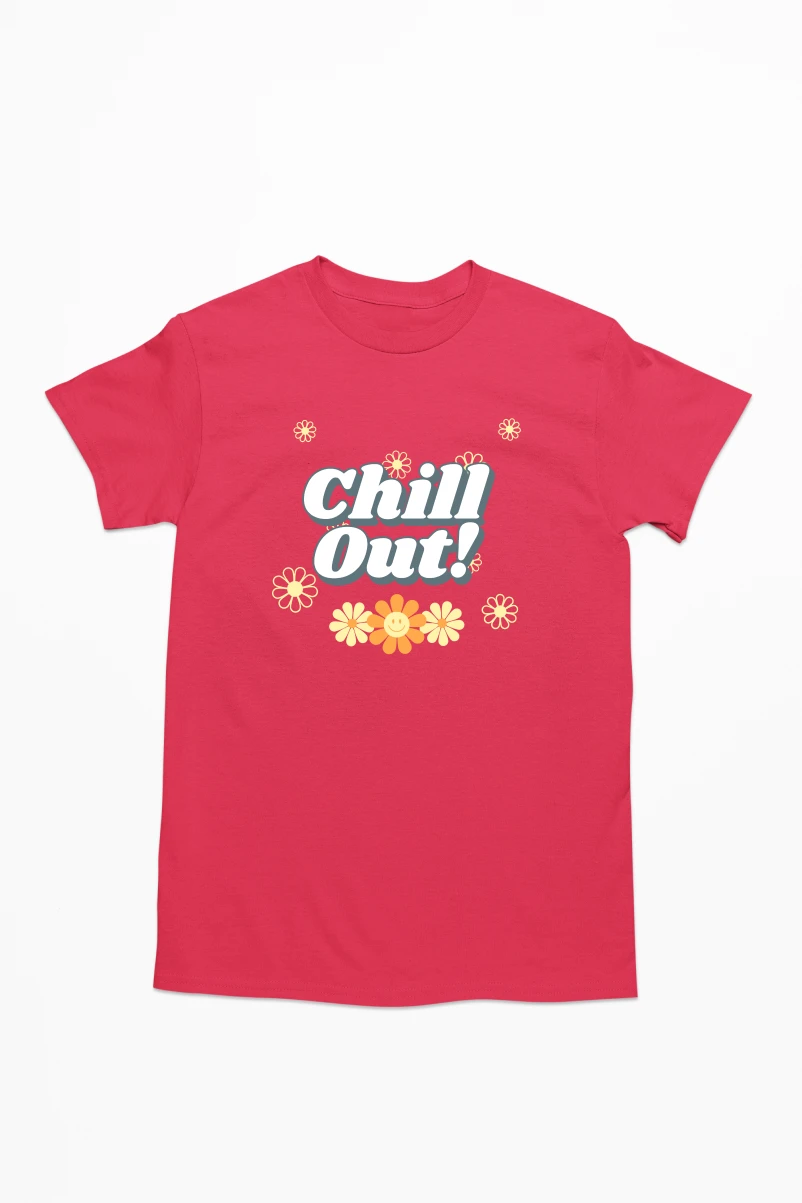 Chill Out Men's Tshirt (Red, S)