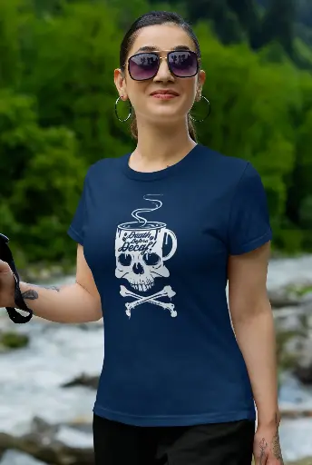 Death Before Decaf Women's Tshirt