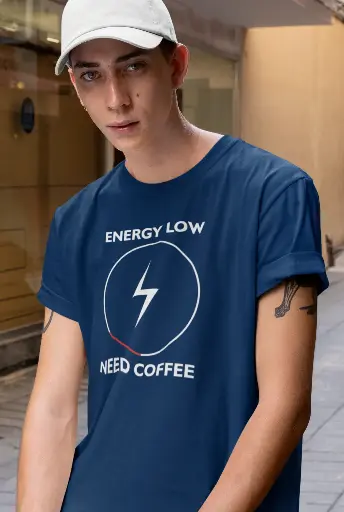 Energy Low Need Coffee Men's Tshirt