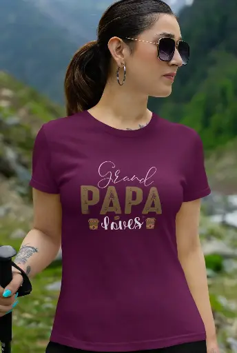 Grand Papa Loves Coffee Women's Tshirt